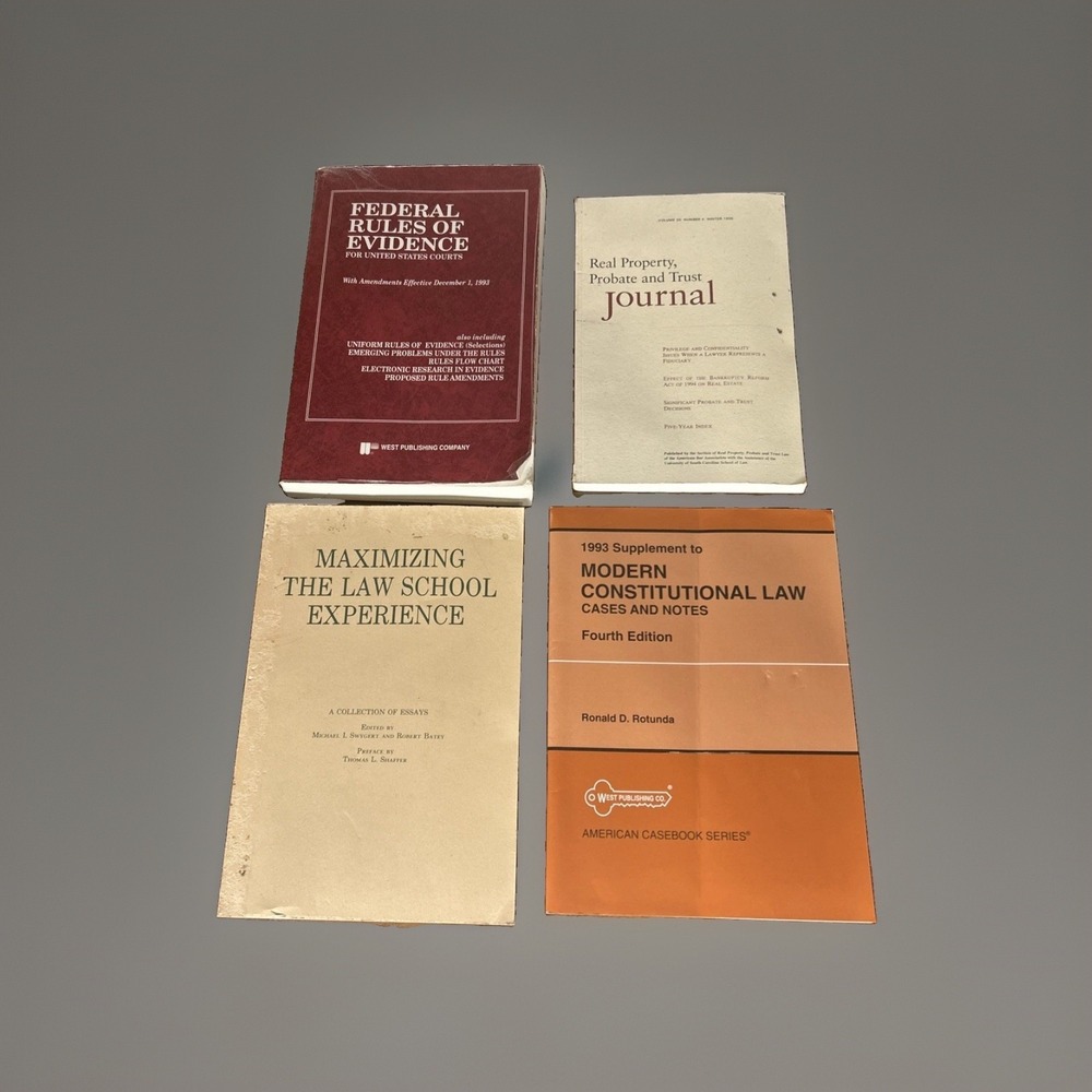Vintage Law School Legal Reference Book Lot Constitutional Evidence Probate 4
